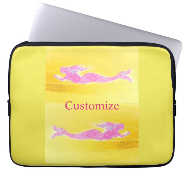 Housse Pour Ordinateur Portable Pointeur jaune sirènes (Devant)