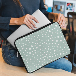 Housse Pour Ordinateur Portable Points Dalmatiens verts, Points Dalmatiens, Pots D