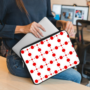 Housse Pour Ordinateur Portable Points rouges, Motif à pois, Pois, Pointillé