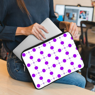 Housse Pour Ordinateur Portable Points violets, Motif à pois, Points, Pointillé