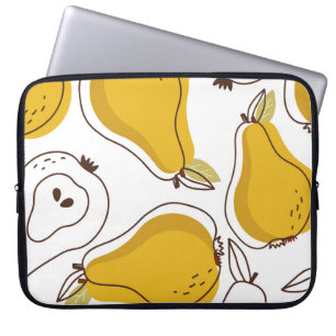 Housse Pour Ordinateur Portable Poires dessinées à la main Papier peint décoratif