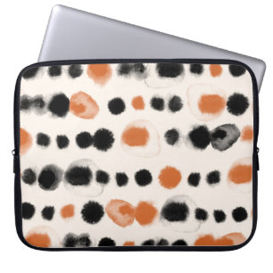 Housse Pour Ordinateur Portable Pois Abstraits : Géométrie aquarelle.