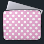 Housse Pour Ordinateur Portable Pois blancs sur rose pâle<br><div class="desc">Pois blancs sur rose pâle</div>
