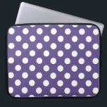 Housse Pour Ordinateur Portable Pois blancs sur ultra violet<br><div class="desc">La couleur de l'année de Pantone pour 2018 est ultra violet.</div>