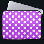 Housse Pour Ordinateur Portable Pois blancs sur violet clair<br><div class="desc">Pois blancs sur violet clair</div>