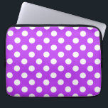 Housse Pour Ordinateur Portable Pois blancs sur violet clair<br><div class="desc">Pois blancs sur violet clair</div>