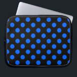 Housse Pour Ordinateur Portable Pois bleu et noir<br><div class="desc">Pois bleu et noir</div>