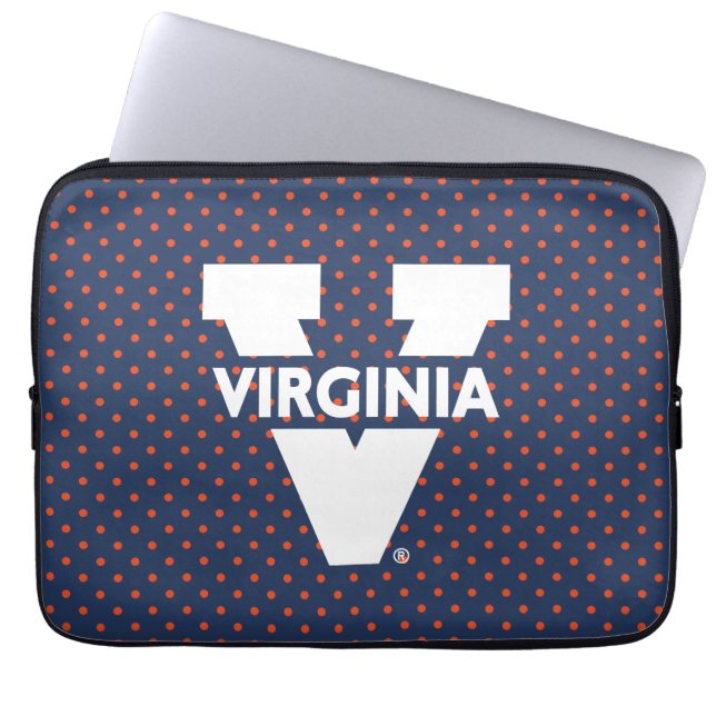 Housse Pour Ordinateur Portable Pois de Virginia Cavaliers (Devant)