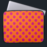 Housse Pour Ordinateur Portable Pois Fuchsia orange<br><div class="desc">Pois Fuchsia orange</div>