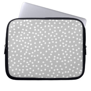 Housse Pour Ordinateur Portable pois gris