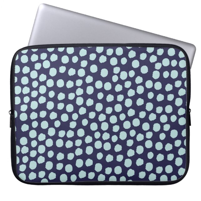 Housse Pour Ordinateur Portable Pois malin, motif à l'encre tendance. (Devant)