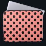 Housse Pour Ordinateur Portable Pois noirs à la pêche<br><div class="desc">Pois noirs à la pêche</div>