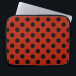 Housse Pour Ordinateur Portable Pois noirs en rouge<br><div class="desc">Pois noirs en rouge</div>