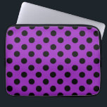Housse Pour Ordinateur Portable Pois noirs sur violet<br><div class="desc">Pois noirs sur violet</div>