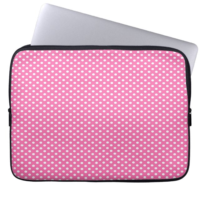 Housse Pour Ordinateur Portable Pois rose (Devant)