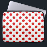 Housse Pour Ordinateur Portable Pois rouges et blancs<br><div class="desc">Pois rouges et blancs</div>