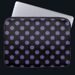 Housse Pour Ordinateur Portable Pois ultra violets en noir<br><div class="desc">La couleur de l'année de Pantone pour 2018 est ultra violet.</div>
