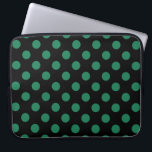 Housse Pour Ordinateur Portable Pois vert et noir<br><div class="desc">Pois vert et noir</div>