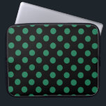 Housse Pour Ordinateur Portable Pois vert et noir<br><div class="desc">Pois vert et noir</div>