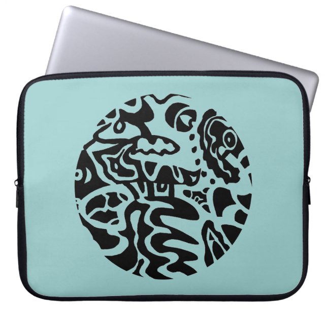 Housse Pour Ordinateur Portable "Poisson" Art Abstrait (Devant)