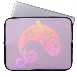 Housse Pour Ordinateur Portable poisson au coucher du soleil