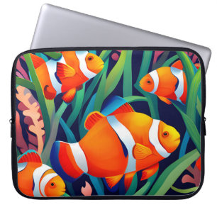 Housse Pour Ordinateur Portable Poisson Clown Dans Les Algues