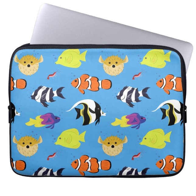 Housse Pour Ordinateur Portable Poisson clown et amis (Devant)