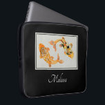 Housse Pour Ordinateur Portable Poisson Koi Or élégant<br><div class="desc">Manches personnalisées pour ordinateur portable avec illustration d'une paire de poissons koi d'or nageant ensemble.</div>
