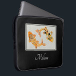 Housse Pour Ordinateur Portable Poisson Koi Or élégant<br><div class="desc">Manches personnalisées pour ordinateur portable avec illustration d'une paire de poissons koi d'or nageant ensemble.</div>