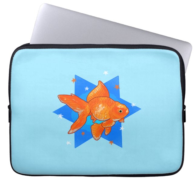 Housse Pour Ordinateur Portable Poisson rouge avec des étoiles (Devant)