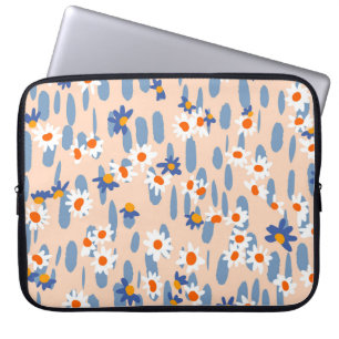 Housse Pour Ordinateur Portable Poissons botaniques : Motif Vintage sans couture.