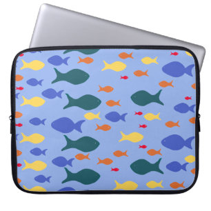 Housse Pour Ordinateur Portable Poissons Poisson Colorful Poisson Neoprène Portabl