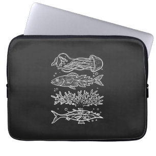 Housse Pour Ordinateur Portable Poissons Profonds Bizarres