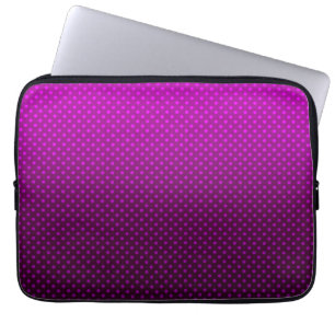 Housse Pour Ordinateur Portable Polka point dégradé violet noir couleurs foncé