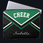 Housse Pour Ordinateur Portable Pom-pom girl vert foncé<br><div class="desc">Cheerleaders Sleeves Ordinateur Portable Électronique. REMARQUE : SEULEMENT CHANGER LES ZONES MODÈLES NÉCESSAIRES! 😀 Si nécessaire, vous pouvez supprimer le texte et commencer à ajouter le texte et la police que vous voulez. 📌 Si vous avez besoin d'une personnalisation plus poussée, cliquez sur le bouton "Cliquez pour Customiser plus loin"...</div>