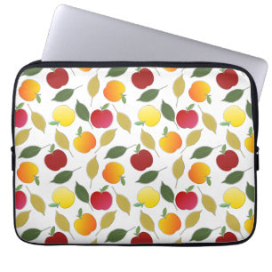 Housse Pour Ordinateur Portable Pommes et Feuilles