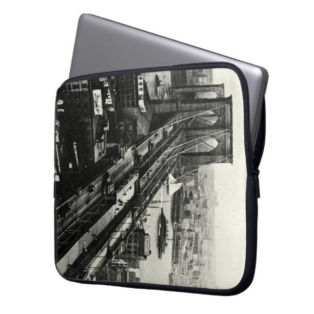 Housse Pour Ordinateur Portable Pont Brooklyn 1900 (devant gauche)