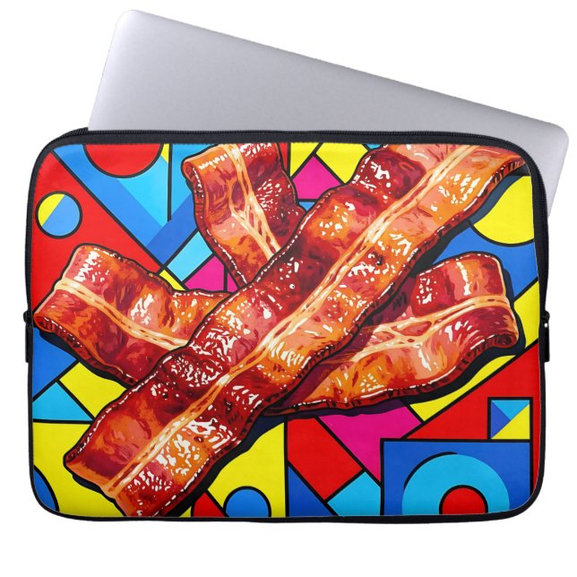 Housse Pour Ordinateur Portable Pop Art Bacon Croustillant (Devant)