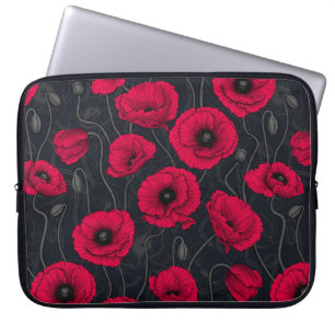 Housse Pour Ordinateur Portable Poppies rouges