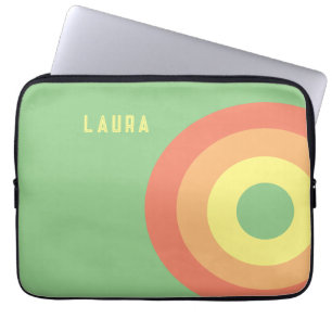 Housse Pour Ordinateur Portable Portable Cible Arc-en-ciel personnalisé - vert, Pê