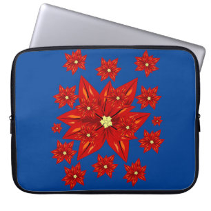 Housse Pour Ordinateur Portable Portable de Noël en néoprène 15 po, Poinsettia