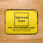 Housse Pour Ordinateur Portable Portable Jaune de marque Business<br><div class="desc">Manches personnalisables pour ordinateur portable que vous utilisez pour développer la sensibilisation de marque. Le contenu est votre logo d'entreprise, votre nom d'entreprise ou de société, votre adresse et votre numéro de téléphone. Le design est des textes noirs sur arrière - plan jaune. Veuillez vérifier l'apparence après avoir téléchargé le...</div>