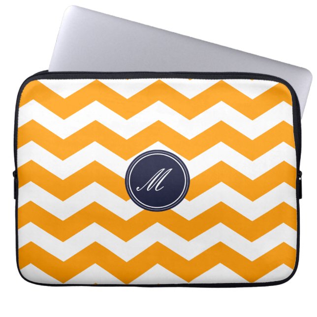 Housse Pour Ordinateur Portable Portable Motif Gold Chevron (Devant)