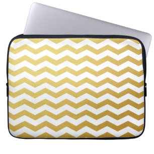 Housse Pour Ordinateur Portable Portable Motif Gold Chevron