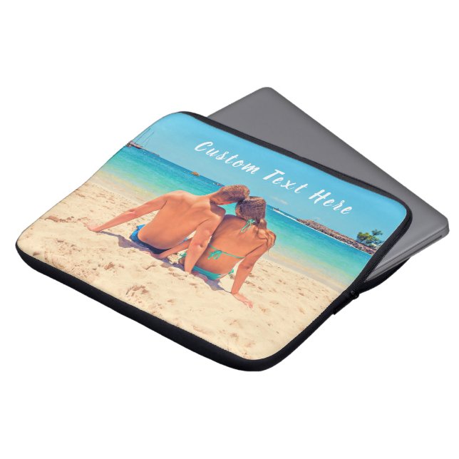 Housse Pour Ordinateur Portable Portable Photo Texte Personnalisé Leeve Your Photo (Devant haut)