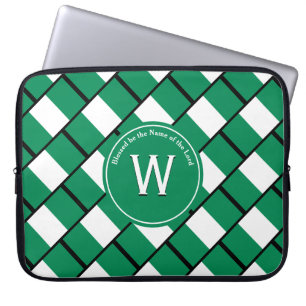 Housse Pour Ordinateur Portable PORTE-DRAPEAU NIGERIA Customisé PORTABLE NOIR