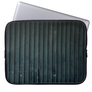 Housse Pour Ordinateur Portable Porte en bois noir et gris