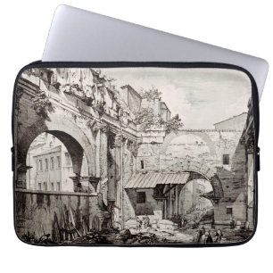 Housse Pour Ordinateur Portable Portique d'Octavie Rome Art en Noir et Blanc