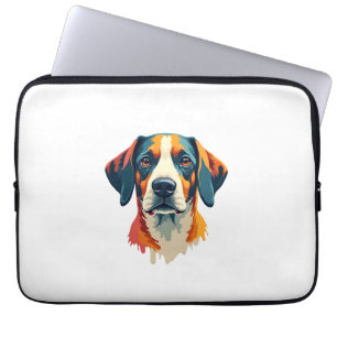 Housse Pour Ordinateur Portable Portrait de chien coloré vintage style pop art Il