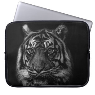 HOUSSE POUR ORDINATEUR PORTABLE PORTRAIT DE TIGRE À BW